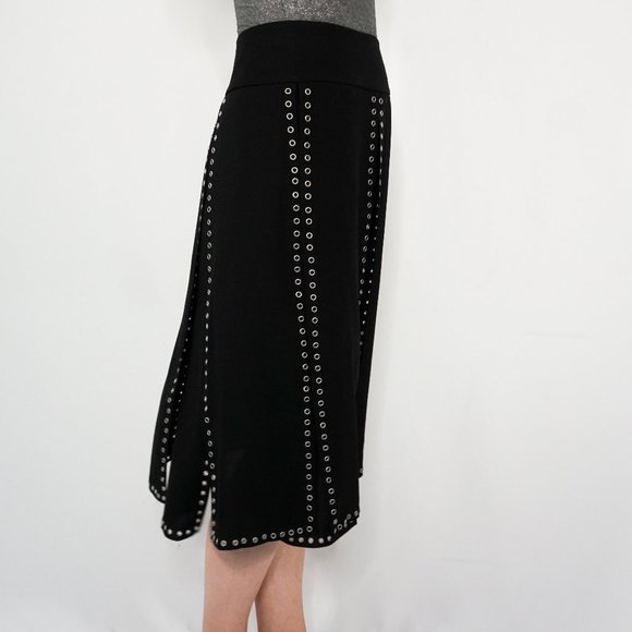 MICHAEL KORS COLLECTION Metal Eyelet Layered Skirt - Picture 4 of 8
